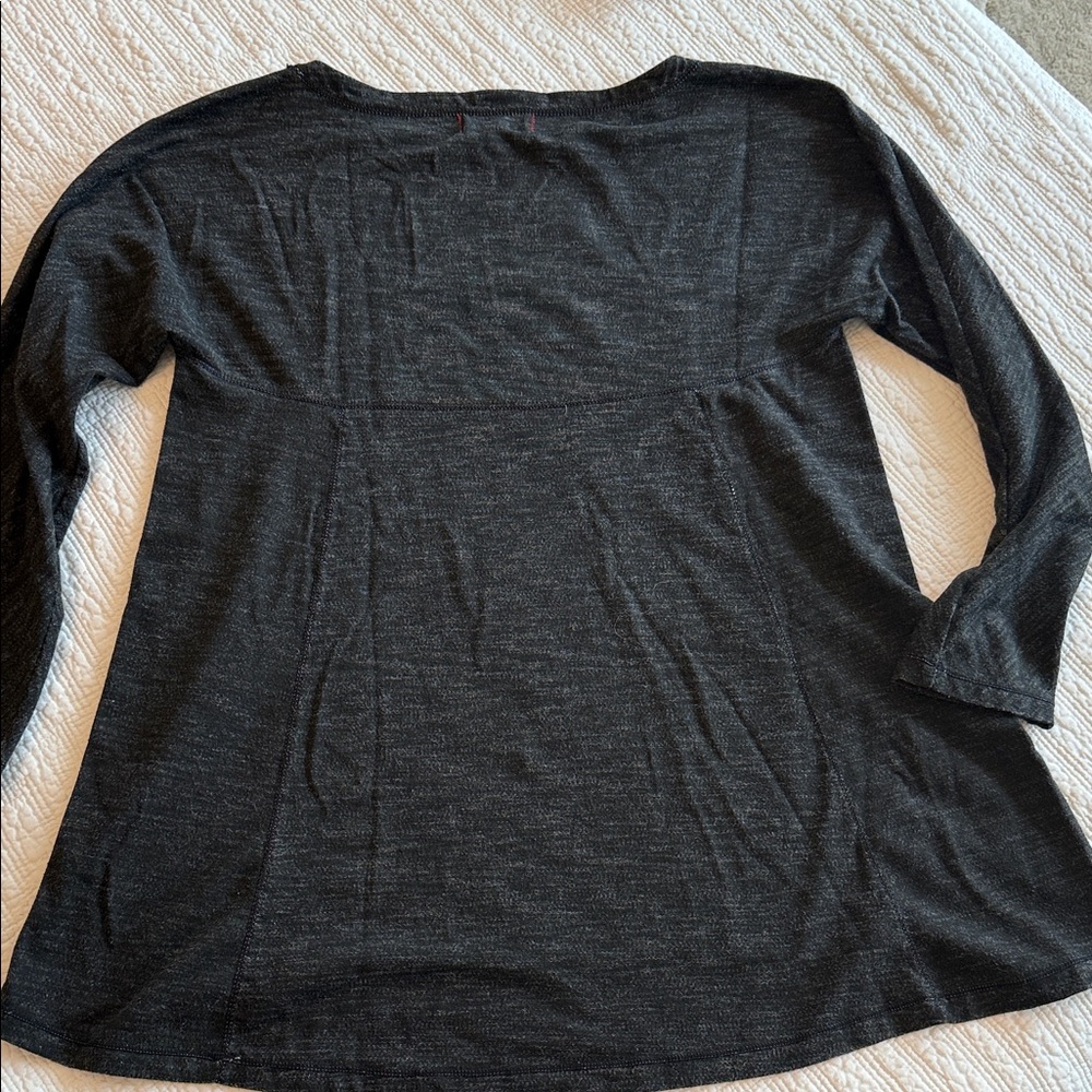 Max Studio Charcoal Long Sleeve Top - Picture 6 of 7